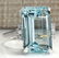 16.42CTW Natural Blue Aquamarine Diamond Ring 18K Solid - 2
