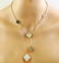 Authentic Van Cleef Alhambra Mother Pearl and Onyx 18K