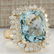 9.51CTW Natural Aquamarine And Diamond Ring 18K Solid - 2