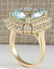 9.51CTW Natural Aquamarine And Diamond Ring 18K Solid - 3