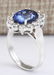 5.14 CTW Natural Blue Sapphire And Diamond Ring In 18K - 3
