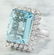 28.80 Carat Aquamarine 18K White Gold Diamond Ring - 2
