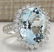 9.04 CTW Natural Aquamarine And Diamond Ring In 18K - 2