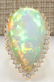 19.42CTW Natural Opal And Diamond Ring In 18K Yellow