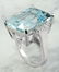 19.61 Carat Aquamarine 18K White Gold Diamond Ring - 3