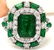 6.90 Carat Natural Emerald 18K Solid White Gold Diamond