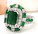 6.90 Carat Natural Emerald 18K Solid White Gold Diamond - 2