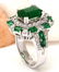 6.90 Carat Natural Emerald 18K Solid White Gold Diamond - 4