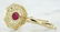 1.60 Carat Ruby 18k Yellow Gold Diamond Errings - 4