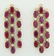 15.12 Carat Ruby 18k Yellow Gold Diamond Earrings