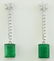 5.87 Carat Emerald 18k White Gold Diamond Earrings
