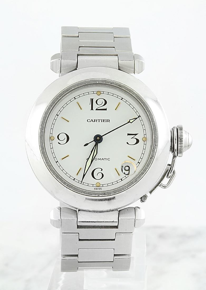 Authentic Cartier Watch: Stainless Steel Total Watch Weight: 102 Grams Face Measures: 35.45 Millimeter SKU: [600912]