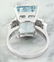 6.15 Carat Aquamarine 18K White Gold Diamond Ring - 4
