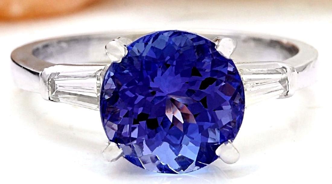 3.42 Carat Natural Tanzanite 18K Solid White Gold: 3.42 Carat Natural Tanzanite 18K Solid White Gold Diamond Ring Item Type: Ring Item Style: Engagement Material: 18K White Gold Mainstone: Tanzanite Stone Color: Blue Stone Weight: 3.17 Carat Stone Sha