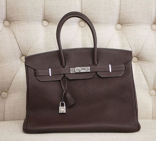 Authentic Hermes Paris Birkin Brown Leather Purse