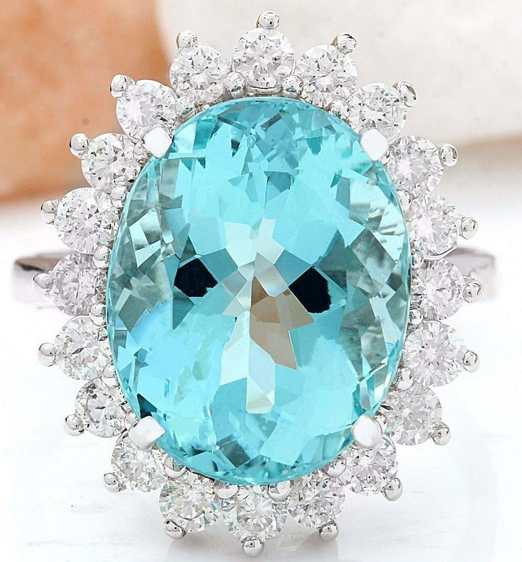 9.20 Carat Natural Aquamarine 18K Solid White Gold: 9.20 Carat Natural Aquamarine 18K Solid White Gold Diamond Ring Item Type: Ring Item Style: Cocktail Material: 18K White Gold Mainstone: Aquamarine Stone Color: Blue Stone Weight: 8.10 Carat Stone Sha