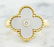 0.06 Carat Authentic Van Cleef Alhambra 18K Yellow Gold