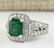 4.21 CTW Natural Colombian Emerald And Diamond Ring In - 2