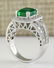 4.21 CTW Natural Colombian Emerald And Diamond Ring In - 3
