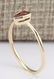 0.50 CTW Natural Garnet Ring In 14k Yellow Gold - 3