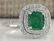 2.00 CTW Natural Colombian Emerald And Diamond Ring In - 2