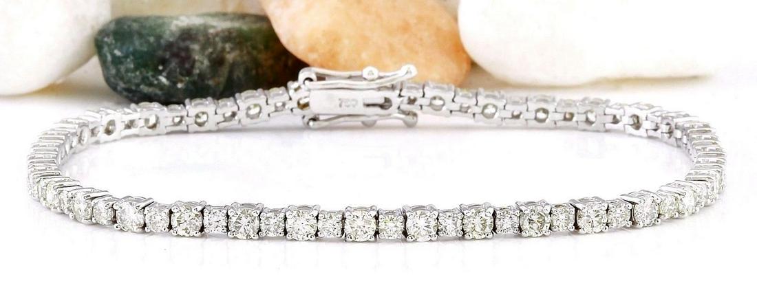 4.07 CTW Natural Diamond 18K Solid White Gold Bracelet: 4.07 CTW Natural Diamond 18K Solid White Gold Bracelet Manufacturer's Suggested Retail Price: $ 12650.00 4.07 Carat Natural Diamond 18K Solid White Gold Bracelet Item Type: Bracelet Item Style: Tennis