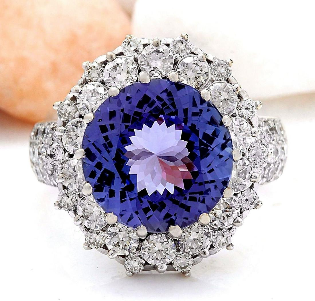 8.17 CTW Natural Tanzanite 14K Solid White Gold Diamond: 8.17 CTW Natural Tanzanite 14K Solid White Gold Diamond Ring Manufacturer's Suggested Retail Price: $ 11850.00 8.17 Carat Natural Tanzanite 14K Solid White Gold Diamond Ring Item Type: Ring Item Style