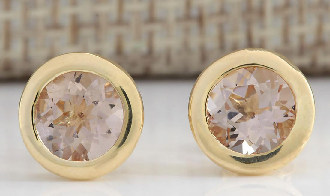 2.00 CTW Natural Morganite Earrings 14k Solid Yellow: 2.00 CTW Natural Morganite Earrings 14k Solid Yellow Gold Manufacturer's Suggested Retail Price: $ 1500.00 Stamped: 14K Total Earring Weight: 1.7 Grams Gemstone Weight: Total Natural Morganite Weight 