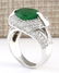 5.08 CTW Natural Emerald And Diamond Ring In 14k White - 3