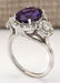 4.42 CTW Natural Amethyst And Diamond Ring In 14k White - 3