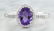 1.16 CTW Amethyst 14K White Gold Diamond Ring