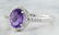 1.16 CTW Amethyst 14K White Gold Diamond Ring - 2