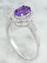 1.16 CTW Amethyst 14K White Gold Diamond Ring - 3