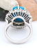 10.82 CTW Natural Turquoise 14K Solid White Gold - 4