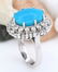 10.82 CTW Natural Turquoise 14K Solid White Gold - 5