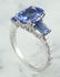 2.87 CTW Tanzanite 18K White Gold Diamond Ring - 4