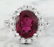 5.98 CTW Rubelite 18K White Gold Diamond Ring