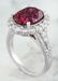 5.98 CTW Rubelite 18K White Gold Diamond Ring - 3
