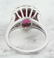 5.98 CTW Rubelite 18K White Gold Diamond Ring - 4