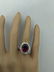 5.98 CTW Rubelite 18K White Gold Diamond Ring - 5
