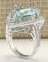 8.48 CTW Natural Aquamarine And Diamond Ring In 14k - 3