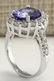 4.68 CTW Natural Blue Tanzanite And Diamond Ring 18K - 3
