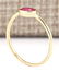 0.60 CTW Natural Ruby Ring In 14k Yellow Gold - 3