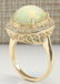 5.25 CTW Natural Opal And Diamond Ring In 18K Yellow - 3