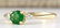 0.70 CTW Natural Emerald And Diamond Ring In 18K Yellow - 2