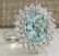 7.03 CTW Natural Aquamarine And Diamond Ring In 18K - 2