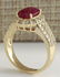 3.73 CTW Natural Red Ruby And Diamond Ring 18K Solid - 3