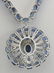 57.24 CTW Natural Blue Sapphire And Diamond Necklace In - 2