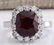 6.17CTW Natural Red Hessonite Garnet And Diamond Ring