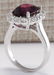 6.17CTW Natural Red Hessonite Garnet And Diamond Ring - 3